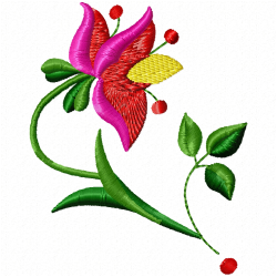 Flowers And Tree Embroidery Design 12 Flowers And Tree Embroidery Design 12